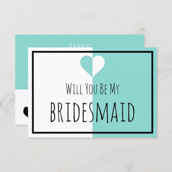 BRIDE & Be My Bridesmaid You & Me Wedding Suite Invitations