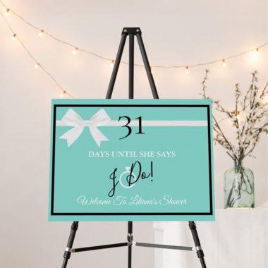 BRIDE Bling Fabulous Bridal Shower Countdown Party Poster