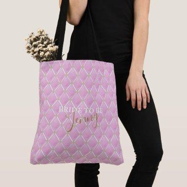 BRIDE & Bridesmaid Pink Paris Theme Bridal Party Tote Bag