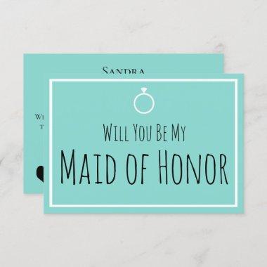 BRIDE & Bridesmaids Be My Maid Honor Shower Party Invitations