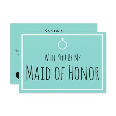 BRIDE & Bridesmaids Be My Maid Honor Shower Party Invitations