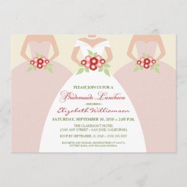 Bride & Bridesmaids Bridal Shower Invite (blush)