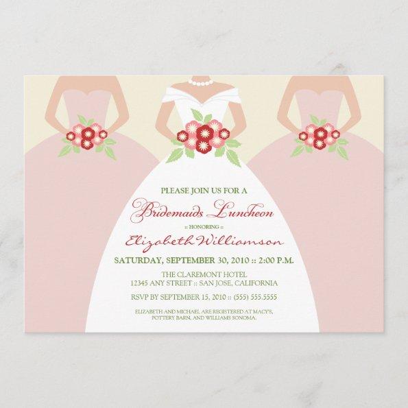 Bride & Bridesmaids Bridal Shower Invite (blush)