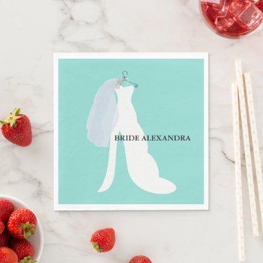 Bride & Bridesmaids Bridal Shower Tiara Party Paper Napkins