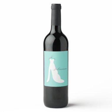 BRIDE & Bridesmaids Here Comes The Bride Party Wine Label