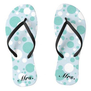 BRIDE & Bridesmaids Polka Dots Shower Bridal Party Flip Flops