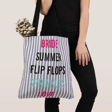 BRIDE & Bridesmaids Summer Bridal Sprinkle Party Tote Bag