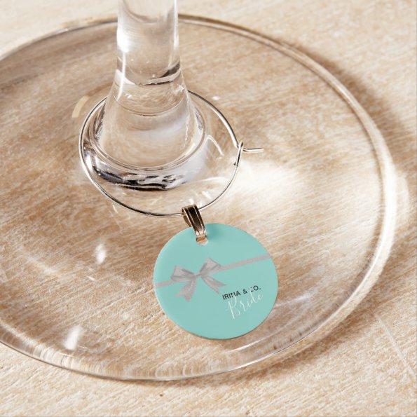 Bride & Bridesmaids Touch Of Silver Bridal Party Wine Charm