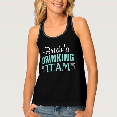 BRIDE CO Bachelorette Bride's Drinking Teal Party Tank Top