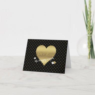 Bride Co Black & Gold Wedding Party Personal Note Invitations
