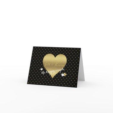 Bride Co Black & Gold Wedding Party Personal Note Invitations