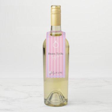 BRIDE CO Bride To Be Love Pink  Party Bottle Hanger Tag
