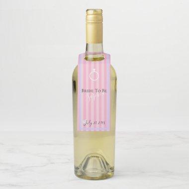 BRIDE CO Bride To Be Love Pink Bridal Shower Party Bottle Hanger Tag