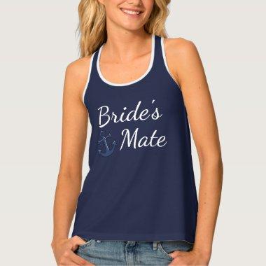 BRIDE CO Bride's Mate Nautical Bridal Shower Party Tank Top