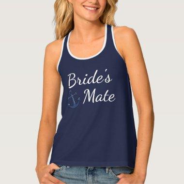 BRIDE CO Bride's Mate Nautical  Party Tank Top