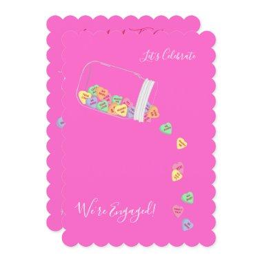 BRIDE & CO Candy Hearts Engagement Party Shower Invitations