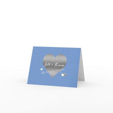 Bride & Co Cornflower & Silver Wedding Party Note Invitations