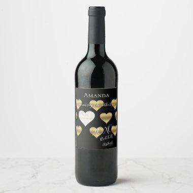 BRIDE & CO Girls Only Be My Bridesmaid Party Wine Label