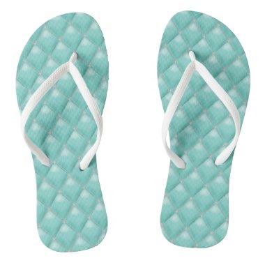 BRIDE & CO Paris Theme Bridal Teal Blue Flip Flops