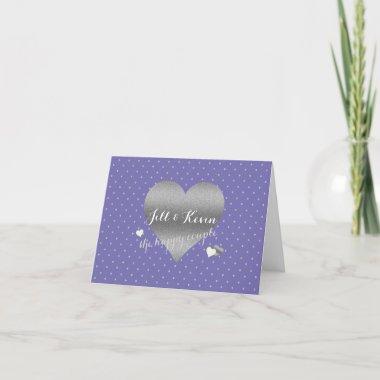 Bride & Co Periwinkle & Silver Wedding Party Note Invitations
