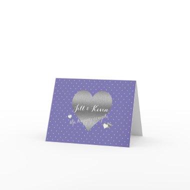 Bride & Co Periwinkle & Silver Wedding Party Note Invitations