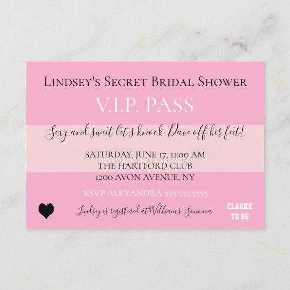 Bride & Co Pink Bridal Lingerie Shower Party Invitations