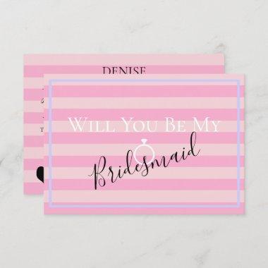 BRIDE CO Pink Will You Be My Bridesmaid MOH Party Invitations