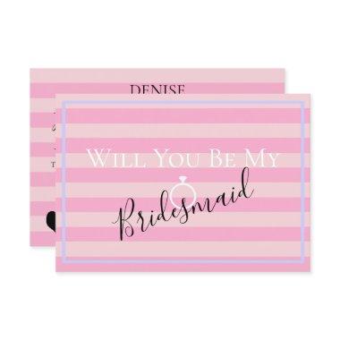 BRIDE CO Pink Will You Be My Bridesmaid MOH Party Invitations