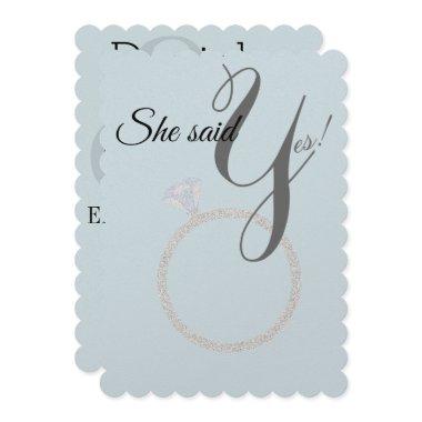 BRIDE & CO She Said Yes! Diamond Ring Engagement Invitations