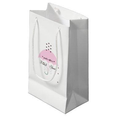BRIDE & CO Sprinkle Love Pink & White Shower Party Small Gift Bag