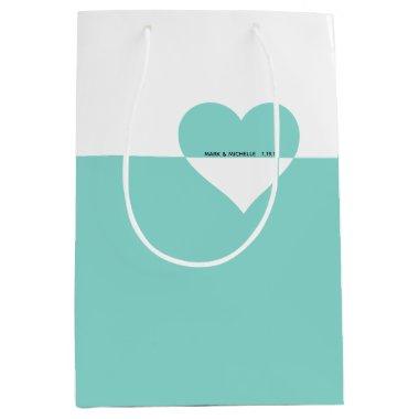 Bride Co Teal Blue Forever You & Me Wedding Suite Medium Gift Bag