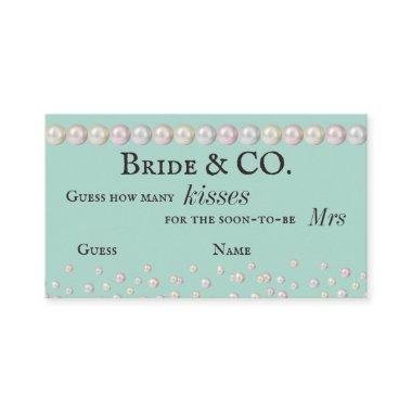 Bride Co Teal Blue Pearl  Guess Game Enclosure