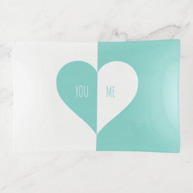 BRIDE CO Teal Blue You & Me Wedding Suite Trinket Tray