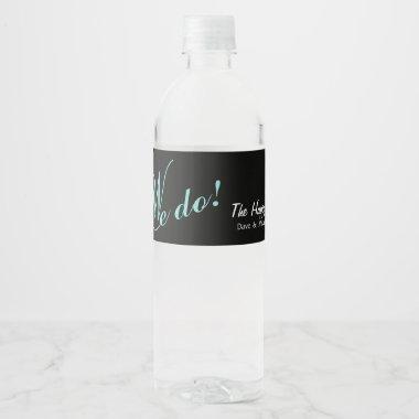 BRIDE & CO The Happy Couple We Do Bridal Party Water Bottle Label