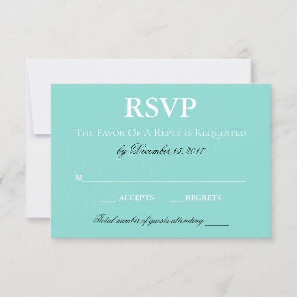 BRIDE Country Wedding Suite White Traditional RSVP Card
