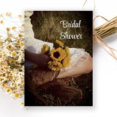 Bride Cowboy Boots Sunflower Western
