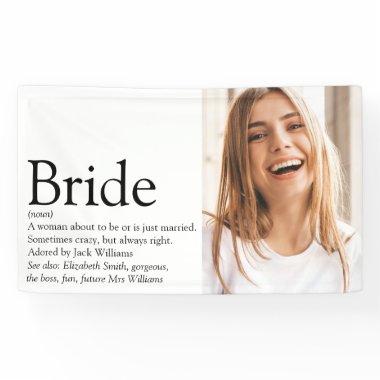 Bride Definition Photo Bridal Shower Wedding Banner