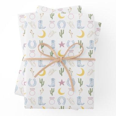 Bride ‘Em Cowgirl Southwestern Wedding Wrapping Paper Sheets