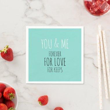 BRIDE Forever You And Me Wedding Suite Party Napkins