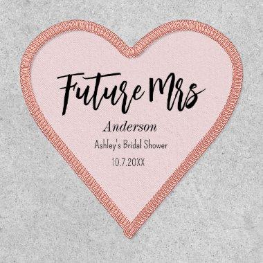 Bride Future Mrs Pink Wedding  Patch