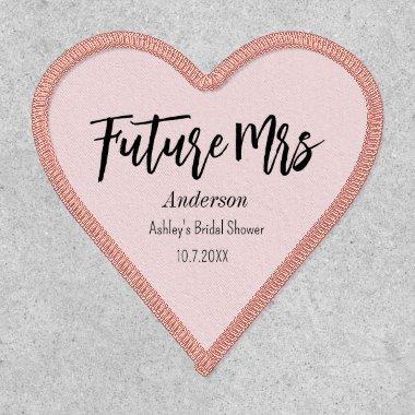 Bride Future Mrs Pink Wedding Bridal Shower Patch