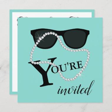 BRIDE Glam Celebrate Diamond Tiara Party Shower Invitations