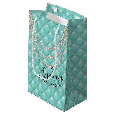 BRIDE Glam & Pearls Bridal Shower Party Small Gift Bag