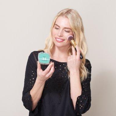 Bride Glam Teal Blue  Tiara Party Compact Mirror