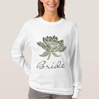 BRIDE GLAMOROUS SILVER LOTUS FLORAL T-Shirt