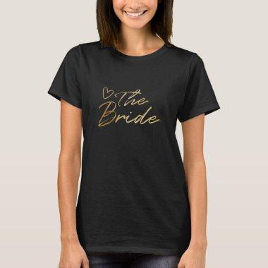 Bride - Gold & black faux foil t-shirt