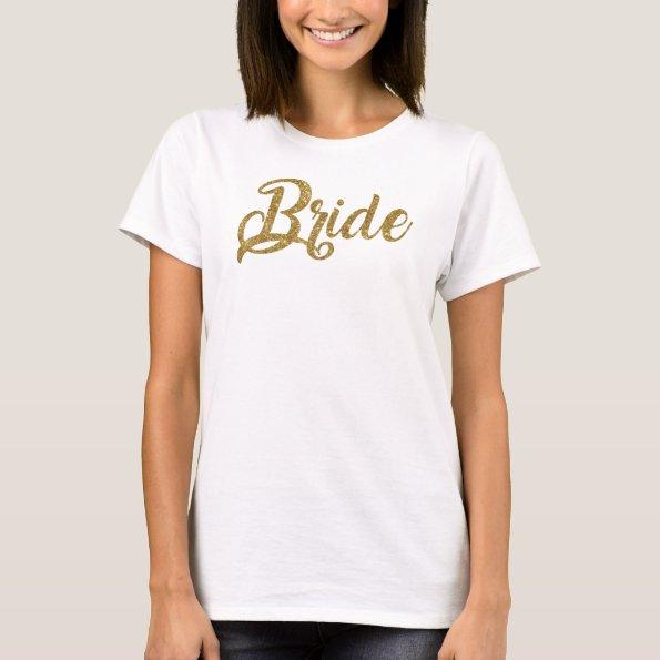 Bride Gold Glitter Flowy Top