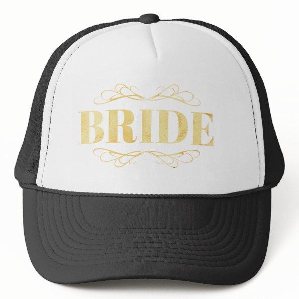 Bride Golden Scroll Trucker Hat