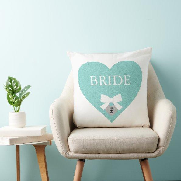 BRIDE & GROOM Celebration Bridal Shower Party Throw Pillow