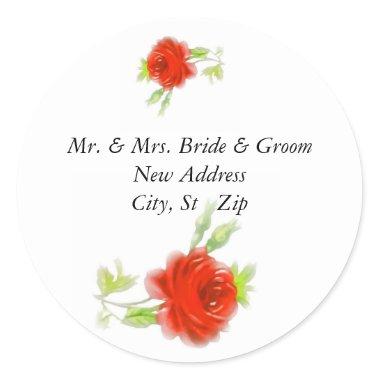 Bride & Groom Mailing Labels Template